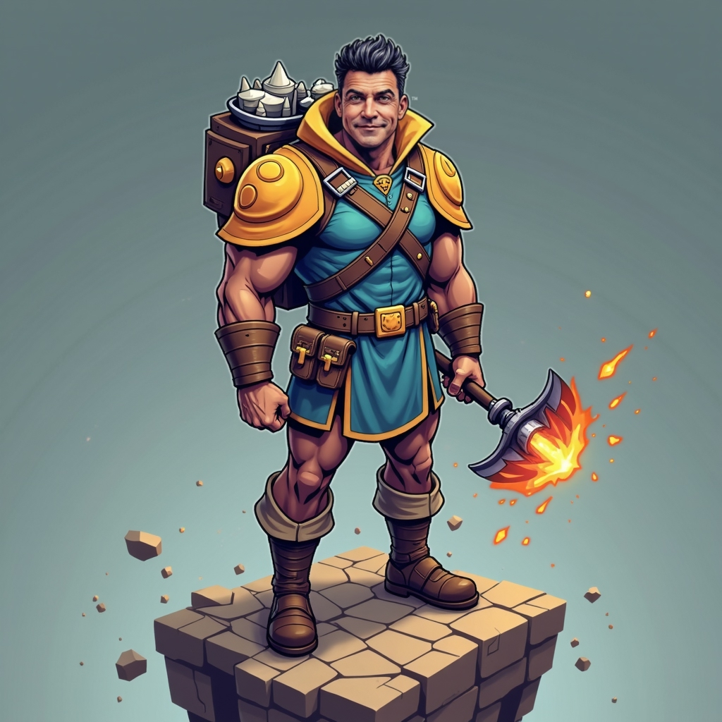 jon407 man reimagined as a character in-FLUX TRAIN